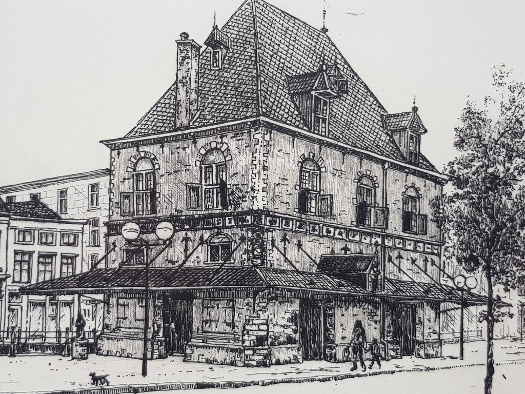 Anna Doedijns - Anna Doedijns - Leeuwarden de Waag - Gesigneerde lijnets kopen? Bied vanaf 40!