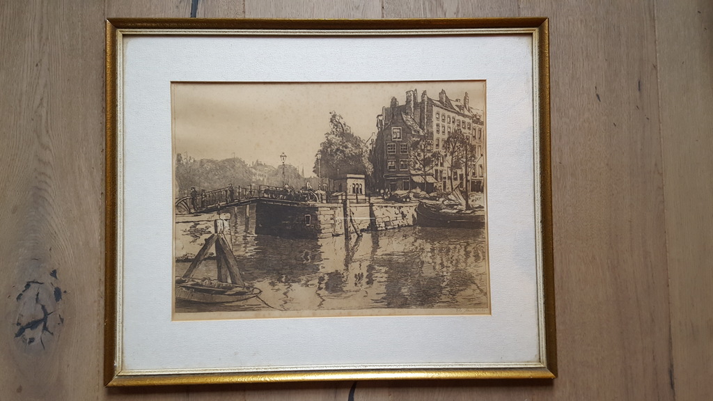Jan Sirks (1885-1938) - Roobrug te Rotterdam - ets, handgesigneerd rechtsonder kopen? Bied vanaf 1!