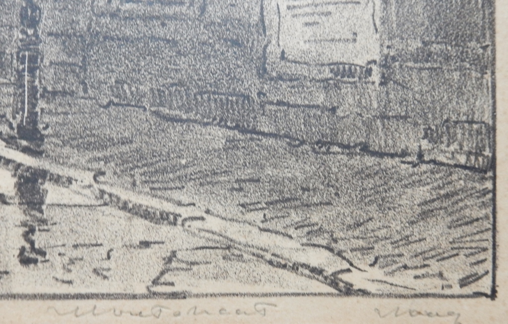 Joop Kropff (1892-1979) - Litho Moutstraat Utrecht kopen? Bied vanaf 150!