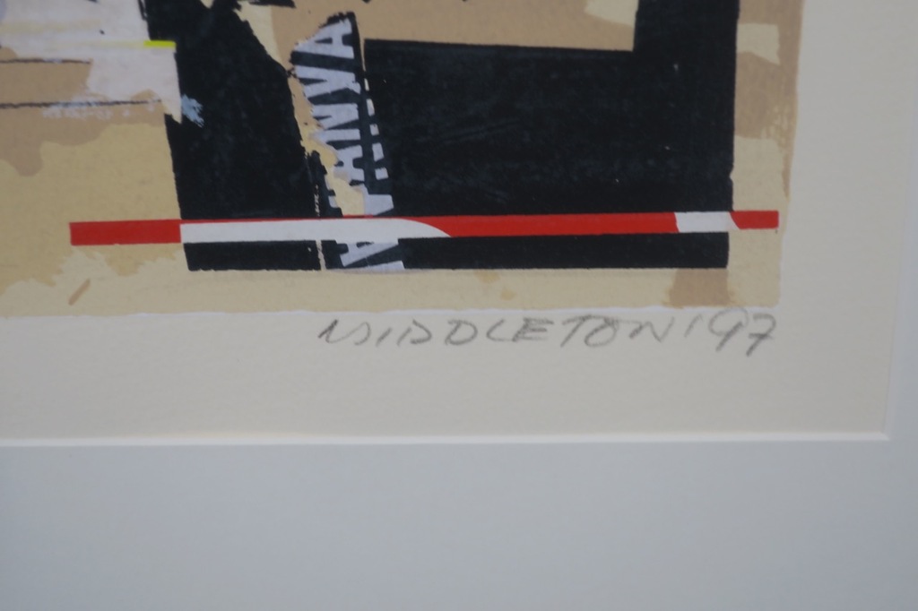 Sam Middleton: Zeefdruk, Composition I - Ingelijst kopen? Bied vanaf 40!