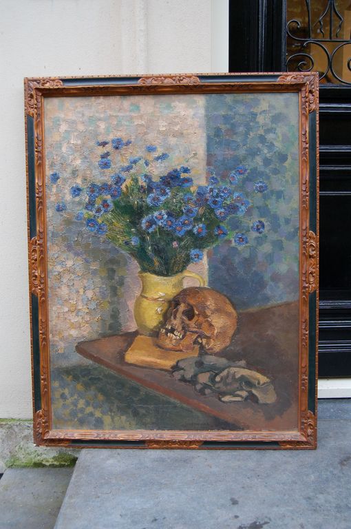 Jaap Weyand, stilleven met Vanitas "sterfelijkheid" kopen? Bied vanaf 700!