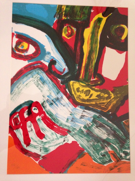 Bengt Lindström, Zeefdruk Gezicht ingelijst verkocht voor € 180!