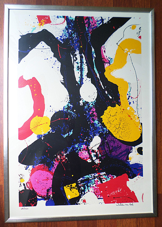Walter van Oel - Abstracte voorstelling, zeefdruk (ingelijst, groot) kopen? Bied vanaf 50!