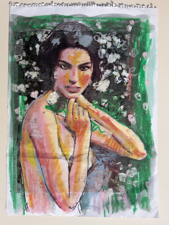 Peter Klashorst - Beauty - origineel werk op papier kopen? Bied vanaf 1!