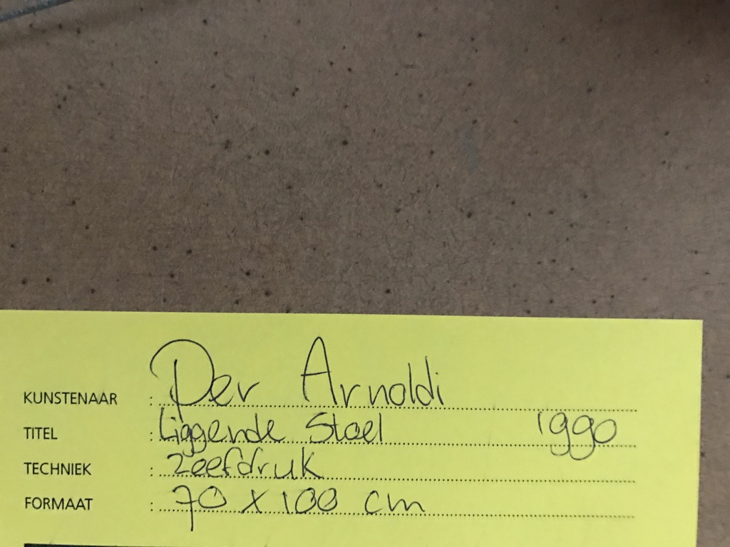 Per Arnoldi  ZEEFDRUK  LIGGENDE STOEL 1990 kopen? Bied vanaf 1!