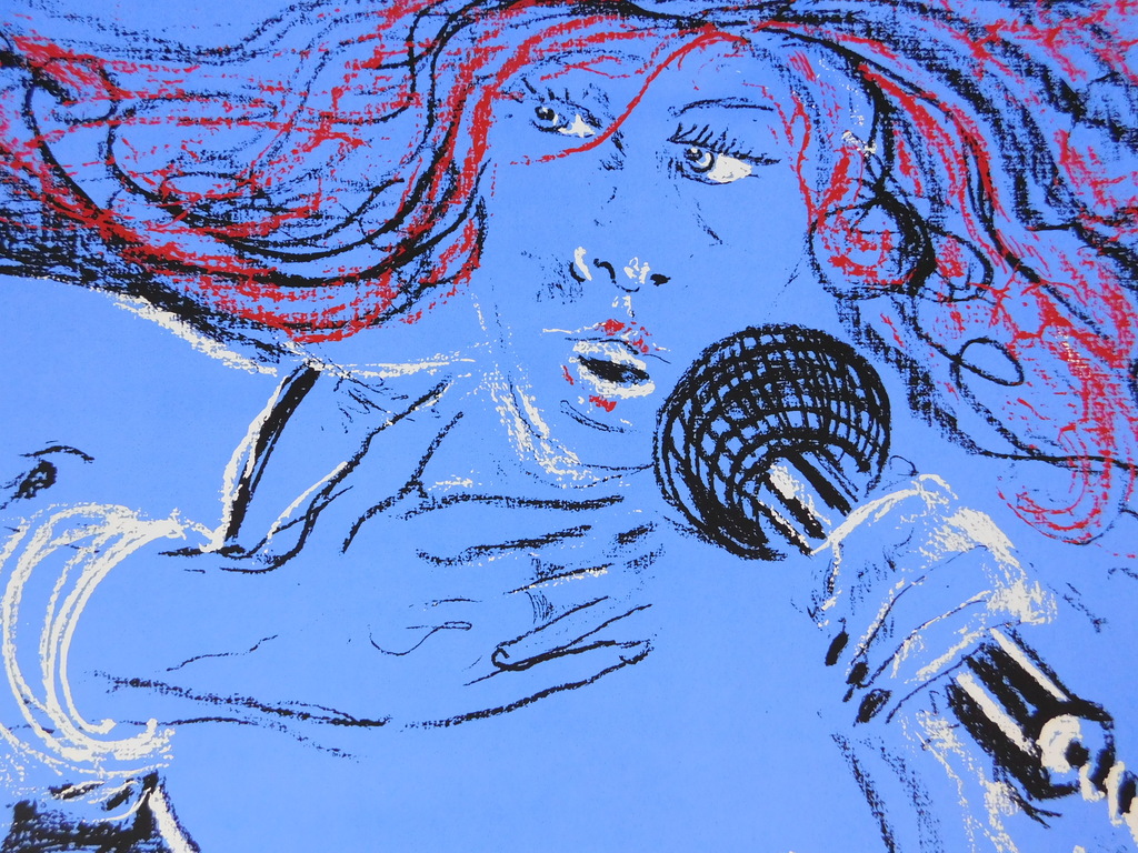 Dees de Bruyne - kleurenlitho - Femme Bleu verkocht voor € 90!
