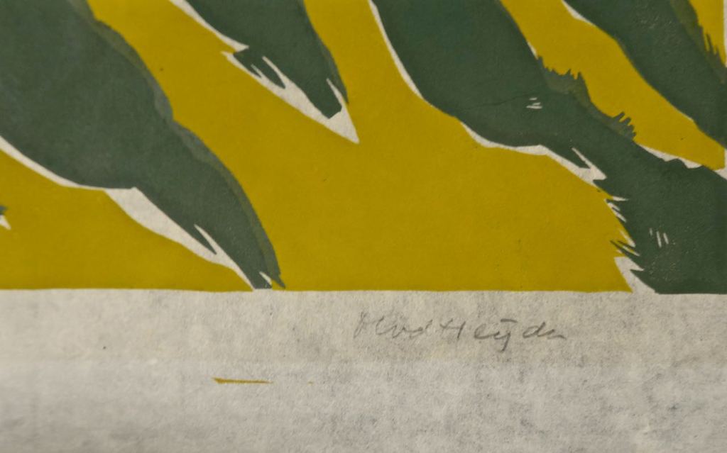 Marianne van der Heijden: Linosnede, Ruimtelijk contact kopen? Bied vanaf 20!