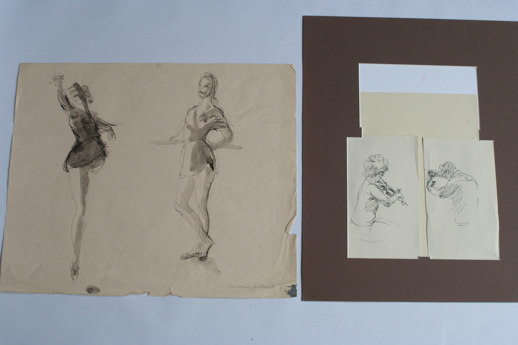 Constance Wibaut, 8 tekeningen inkt en aquarel, gesigneerd kopen? Bied vanaf 1!