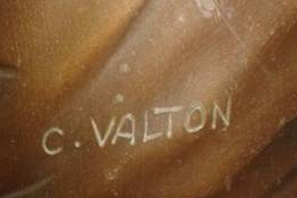 Franse Kunstenaar Charles Valton in 1851-1918 inBronzen Sculpturen waaronder dit kopen? Bied vanaf 3750!