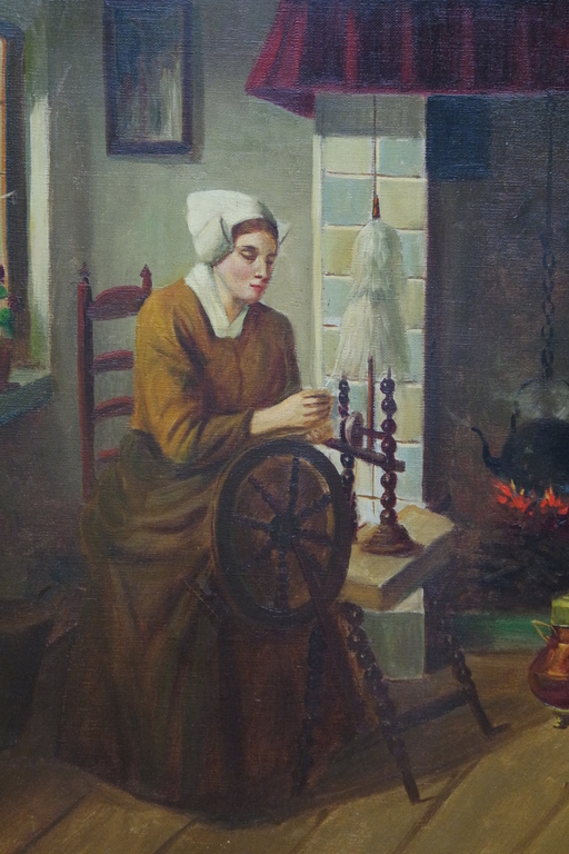 Hendrikus J.F. van Langen (1874-1964) - olieverf op doek - genre kopen? Bied vanaf 85!