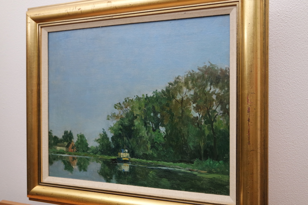 Bart Peizel - olieverf op doek - landschap bij Uithoorn - gesigneerd r. onder kopen? Bied vanaf 370!