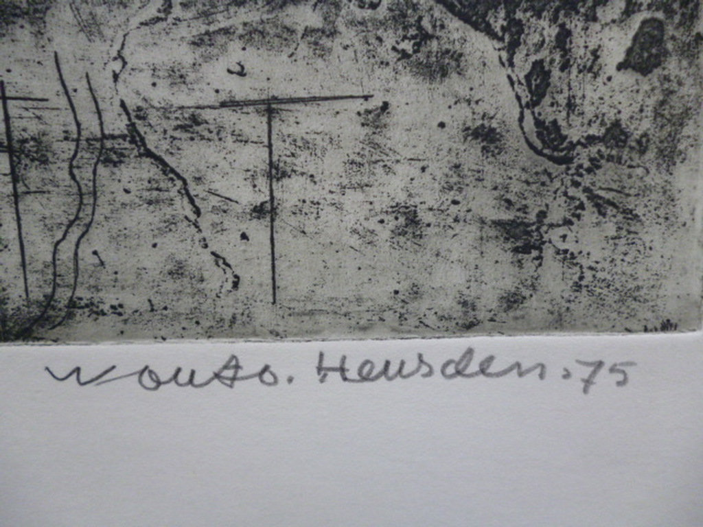 Wout van Heusden - ets - Abstract kopen? Bied vanaf 30!