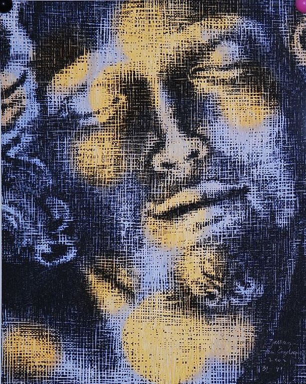 Jacomijn den Engelsen: Kleurenhoutsnede. Jezus. verkocht voor € 50!