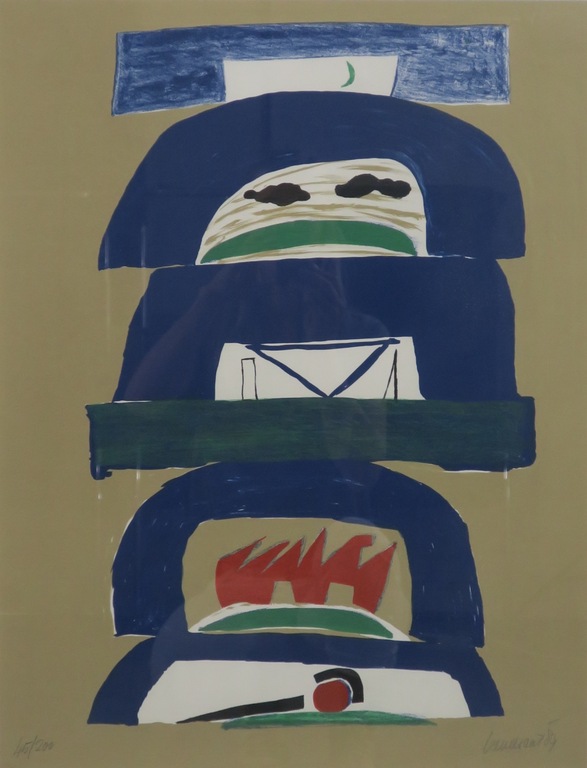 Hans Landsaat: Zeefdruk, Zonder titel - Ingelijst (Groot) kopen? Bied vanaf 20!