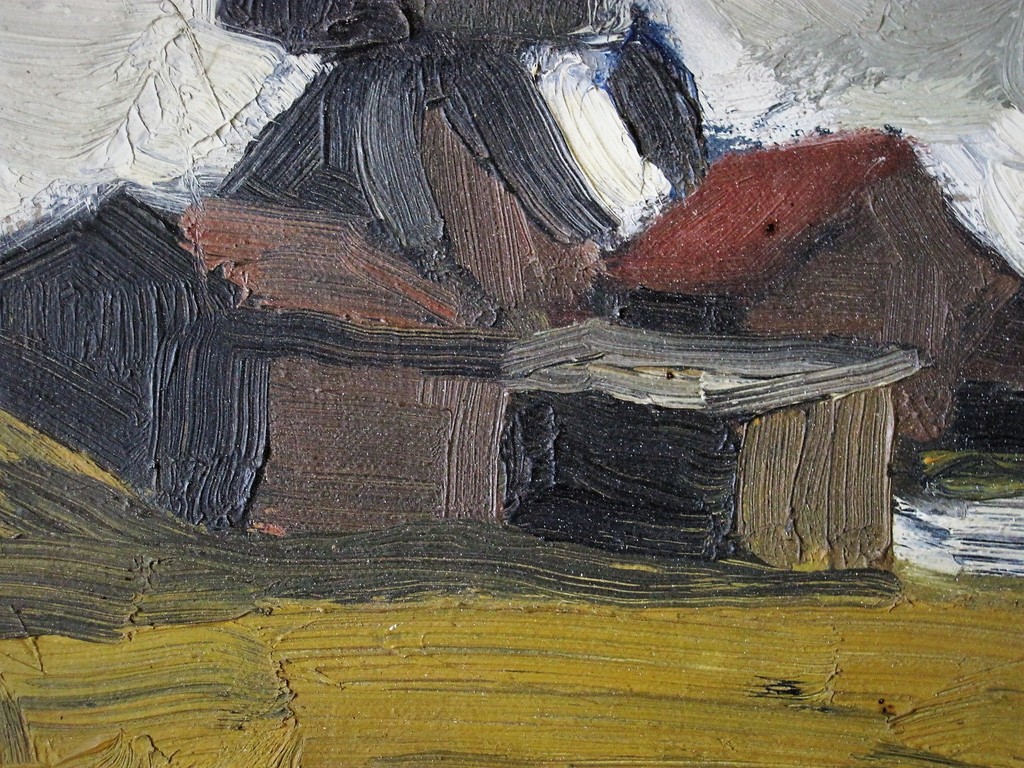 Oud impressionistisch olieverf op doek "Molen aan rivier" gesigneerd "Ans"  kopen? Bied vanaf 1!