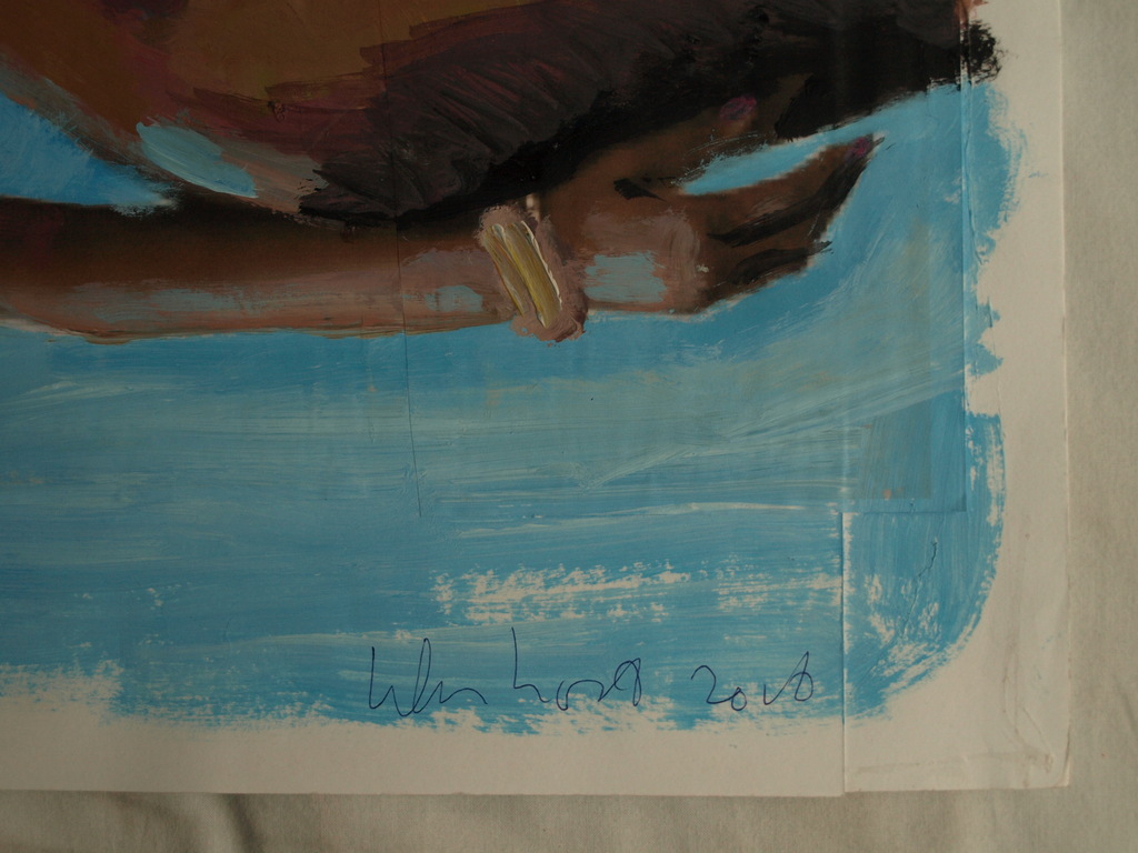 Peter Klashorst : acrylverf op papier , Naakte vrouw – 2016 kopen? Bied vanaf 75!