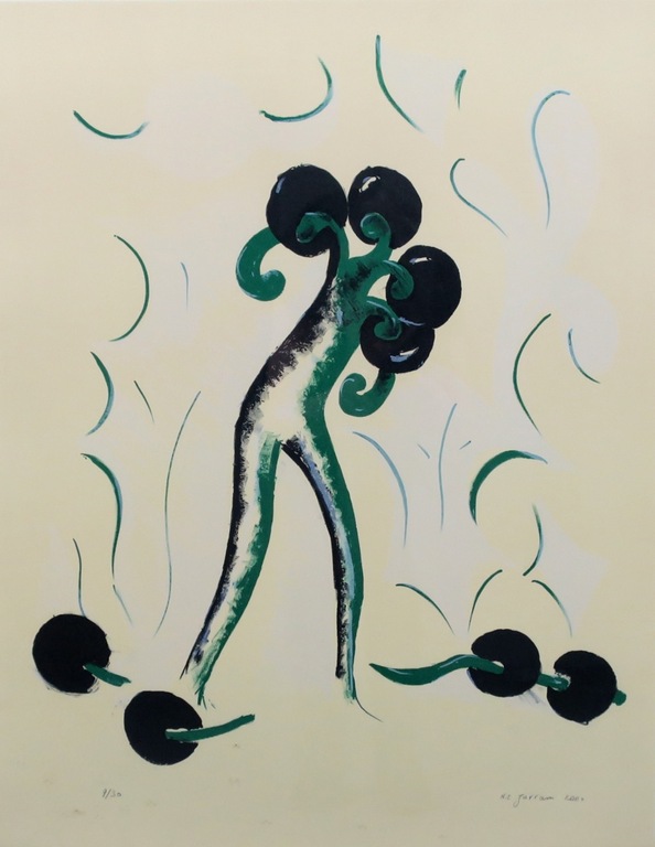 Nour -Edinne Jarram: Litho, Zonder titel - Ingelijst kopen? Bied vanaf 35!