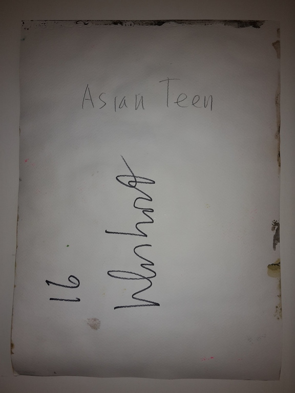 Peter Klashorst - gemengde techniek op aquarel papier - Asian teen kopen? Bied vanaf 60!