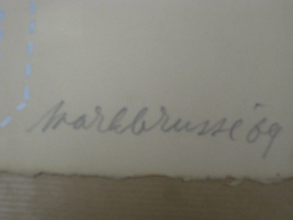Mark Brusse (1937-) grote gesigneerde litho "4 props 4 1 piece" 1969  kopen? Bied vanaf 1!