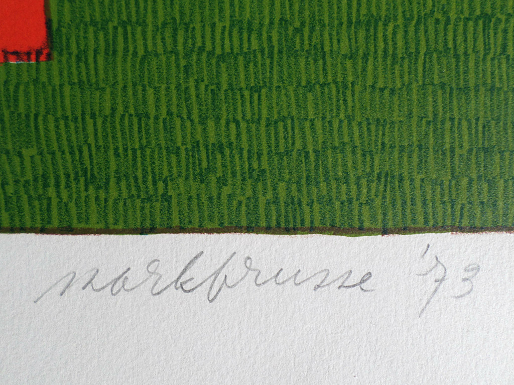 Laatste keer: Mark Brusse - Twee schuttingen, litho kopen? Bied vanaf 50!