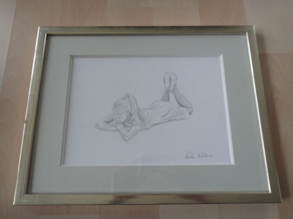 Russische school , tekening, liggend meisje  kopen? Bied vanaf 1!