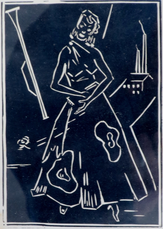 Henri Titselaar (1917-2013) - Den Bosch - Houtsnede Dansende jongedame kopen? Bied vanaf 1!