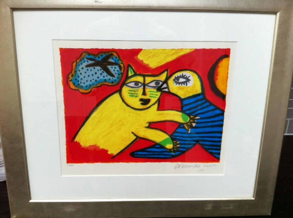 Originele zeefdruk Corneille en voir oiseau verkocht voor € 200!