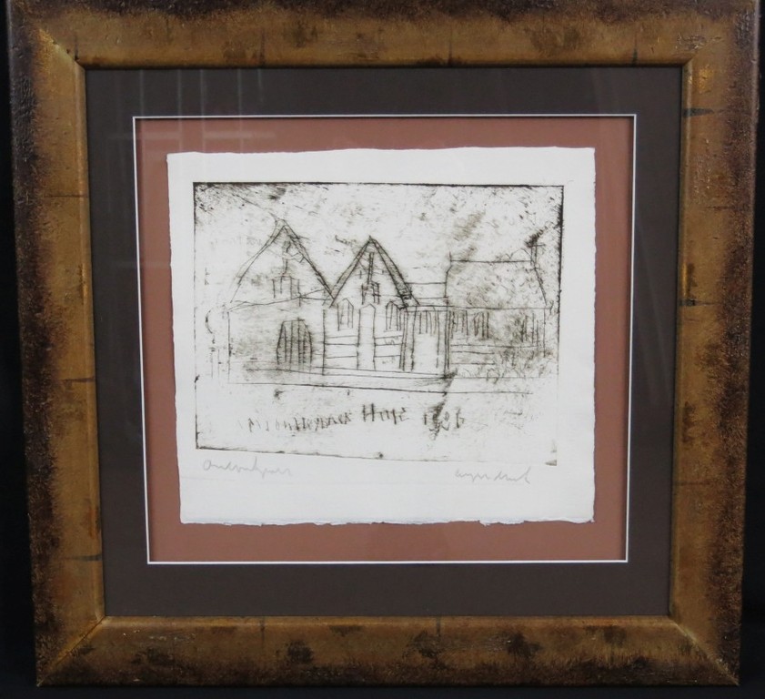 Anton Heyboer: Ets, Huis - Ingelijst kopen? Bied vanaf 150!