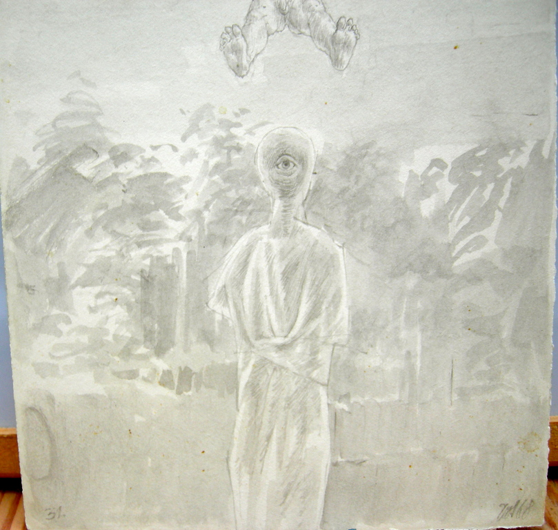 Peter Vos, gewassen tekening  kopen? Bied vanaf 50!