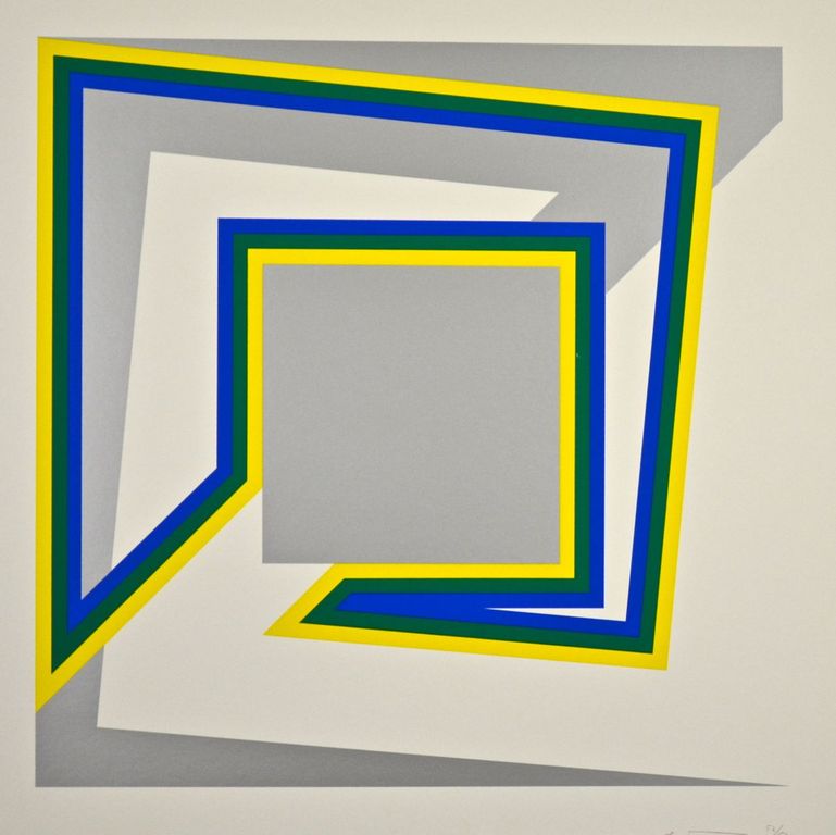 Cyril Lixenberg: Zeefdruk. Compositie met lijnen verkocht voor € 50!