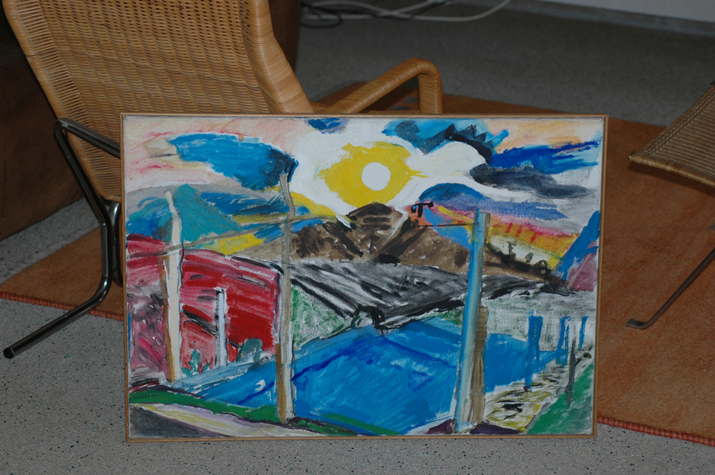 Hans Ebeling Koning, expressionistisch landschap kopen? Bied vanaf 150!