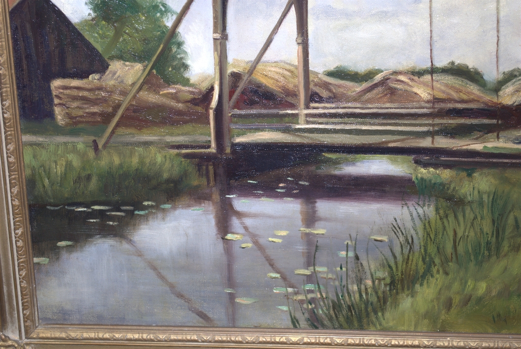 onduidelijk gesigneerd olieverfschilderij in een Heijdenrijk lijst (68x87 cm) kopen? Bied vanaf 60!