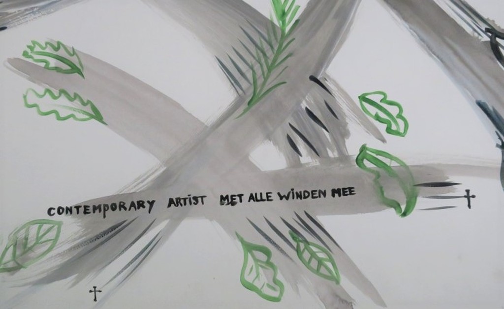 David Bade: Gouache, Contemporary Artist met alle winden mee kopen? Bied vanaf 250!