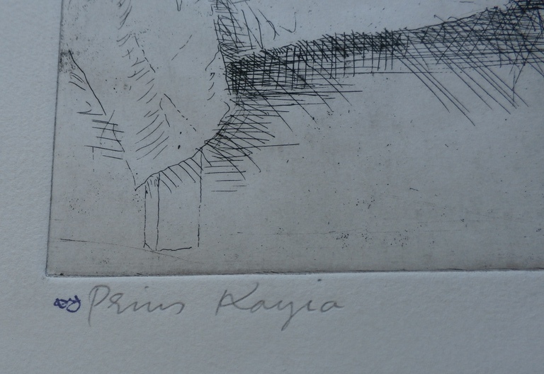 Henk Huig - Ets - Prins Kayia - 1957 kopen? Bied vanaf 40!