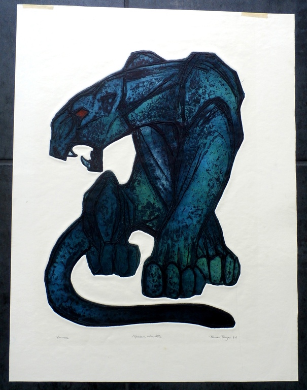  Ru van Rossem - relief ets/gravure: Panther - 1956 kopen? Bied vanaf 75!