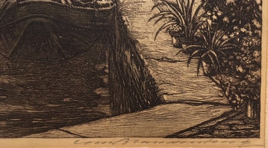 Cornelis Brandenburg ets Singel met Bloemenmarkt. kopen? Bied vanaf 1!