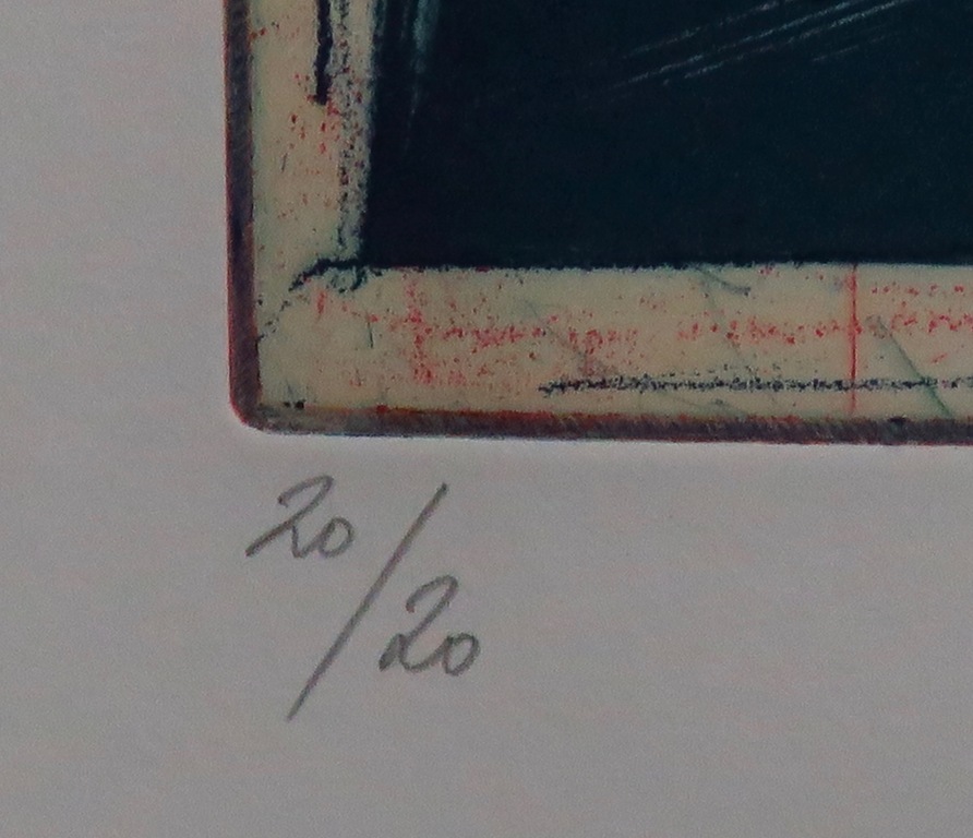 Ronald Tolman: Ets, Zelfportret met ornament -Ingelijst kopen? Bied vanaf 60!