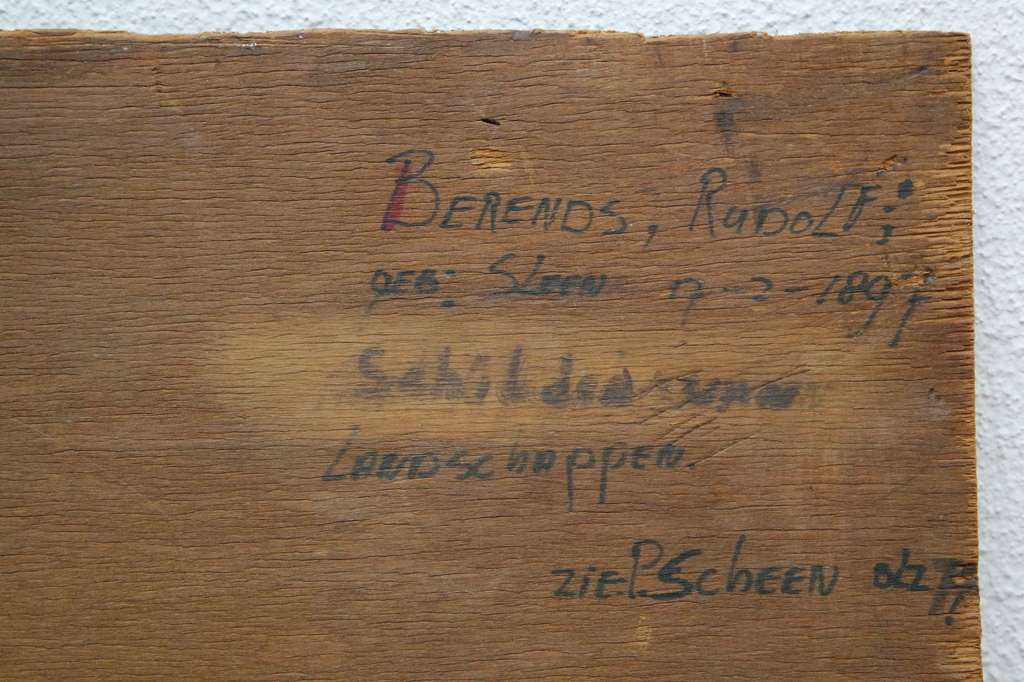 Rudolf BERENDS (Sleen 1897 - 1977 Vlagtwedde) - maroufle - bomen in landschap kopen? Bied vanaf 70!