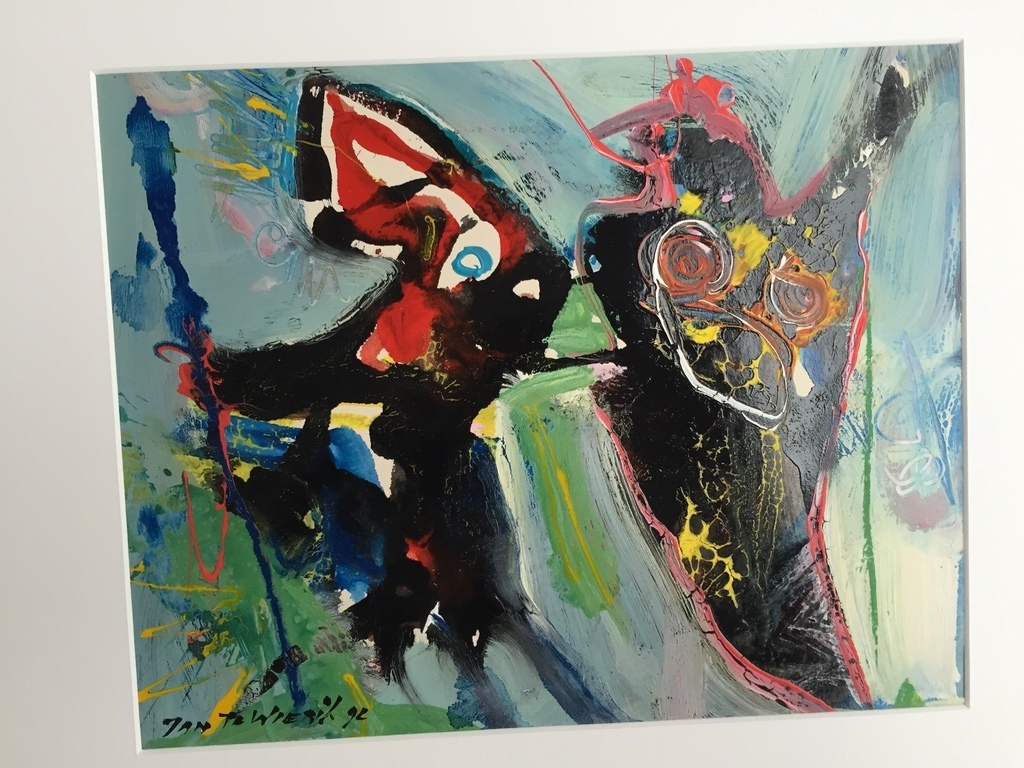 JAN TE WIERIK gemengde technieken Titel: Poes en Hond. kopen? Bied vanaf 475!