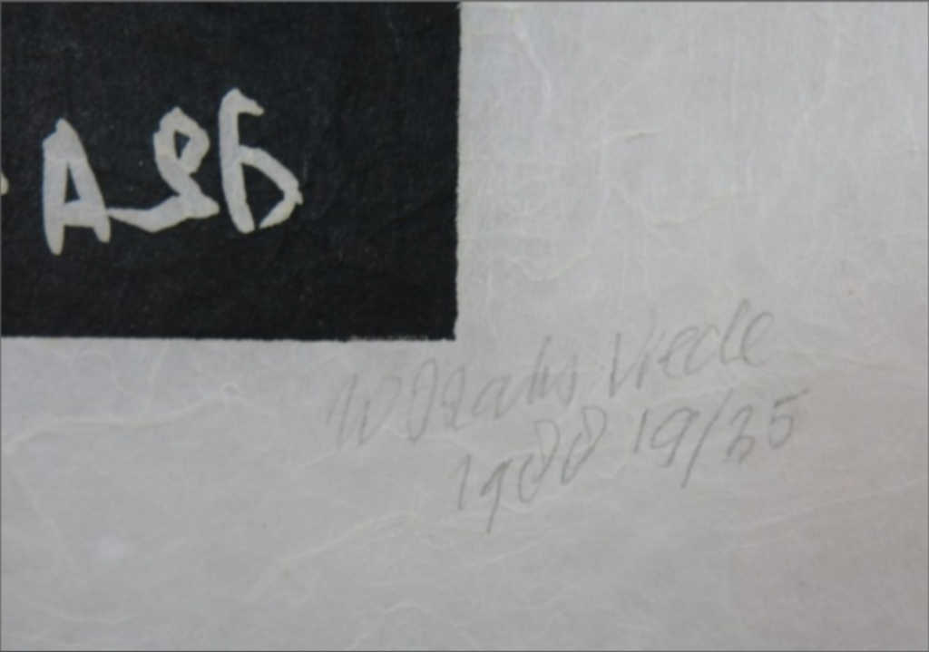 Wim Izaks: Lino op rijstpapier, Vrede (zwart) kopen? Bied vanaf 1!