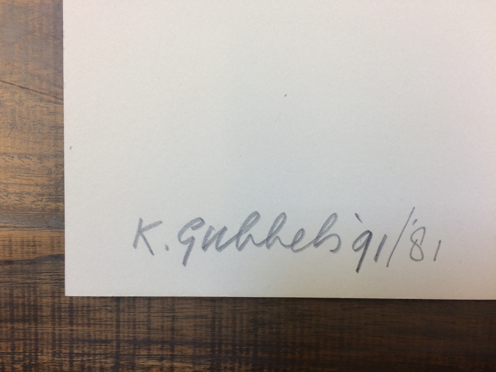 Klaas Gubbels, zeefdruk 'Mandoline', in nieuw staat,gesigneerd en genummerdXV/XV kopen? Bied vanaf 345!