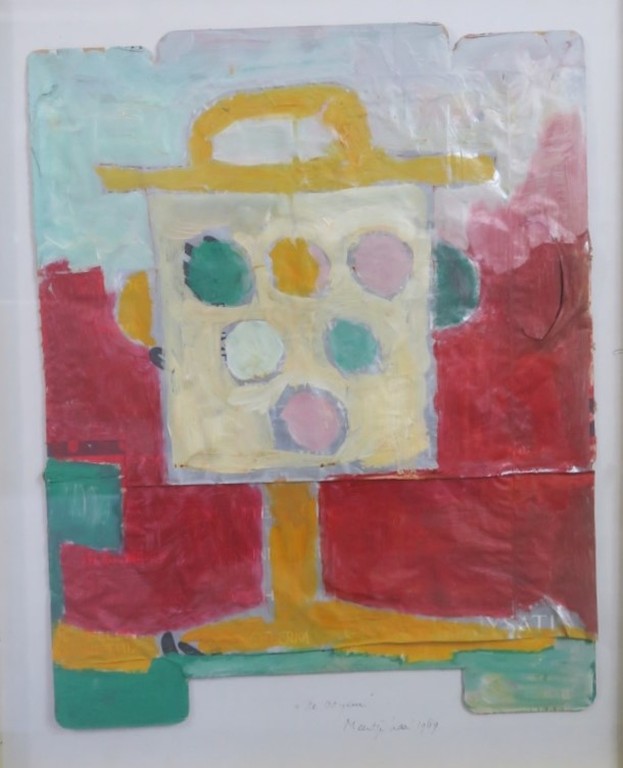 Meertje Kaal: Olieverf op karton, De voyeur - Ingelijst kopen? Bied vanaf 20!