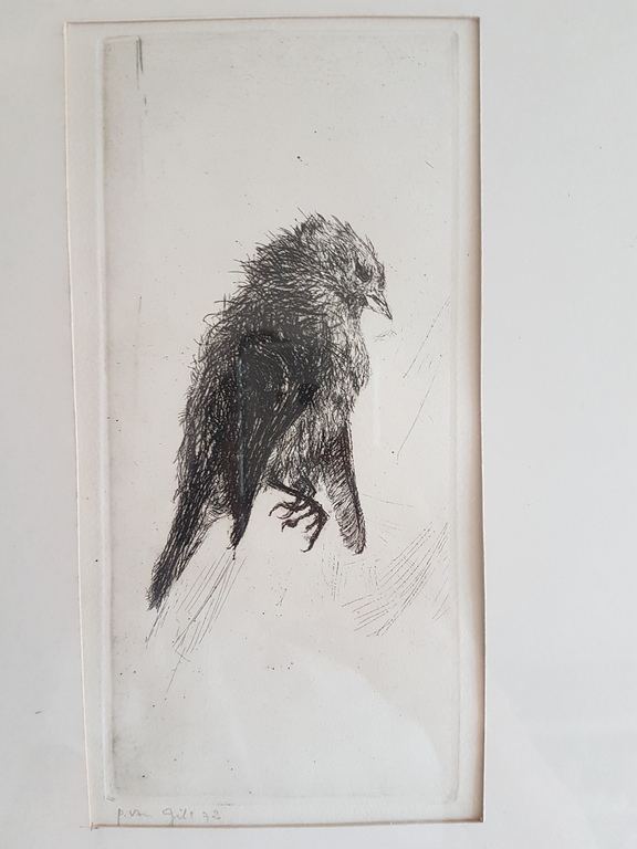Paul van Gils: droge naald, Vogeltje verkocht voor € 75!