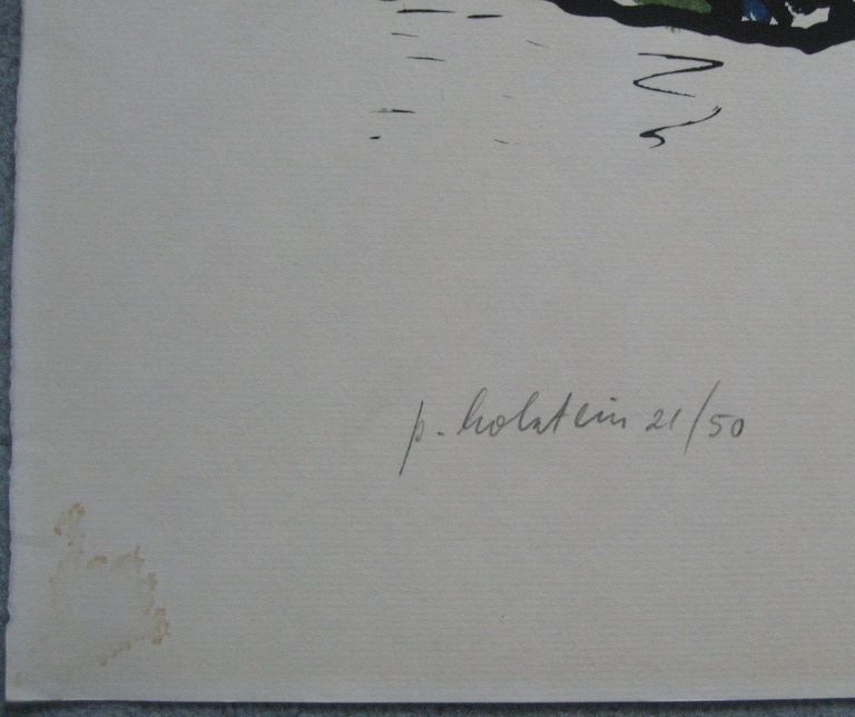 Pieter Holstein, ingekleurde litho kopen? Bied vanaf 70!