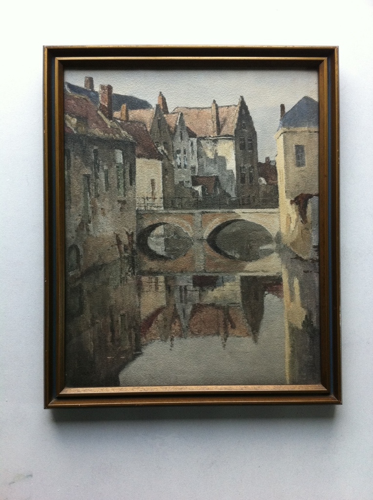 W.A. Knip (1883-1967) - Aquarel - Stadsgezicht kopen? Bied vanaf 125!