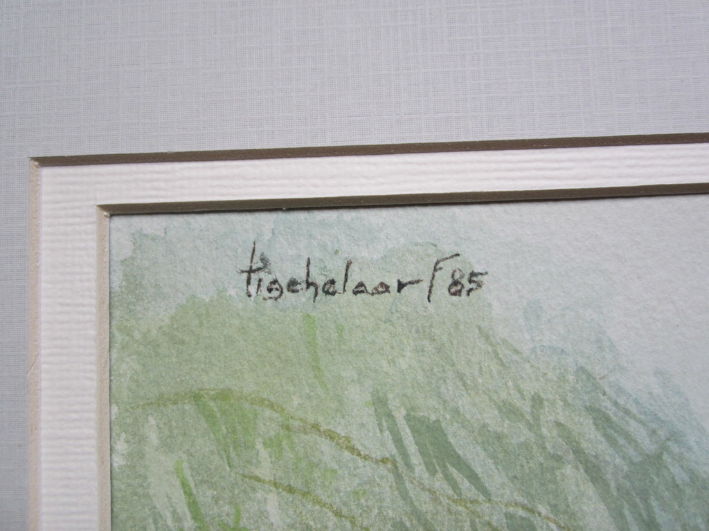 André Tigchelaar: Aquarel, Zomer in Holland kopen? Bied vanaf 1!