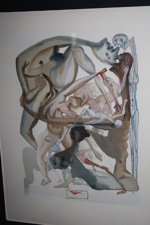 DALI SALVADOR - HOUTSNEDE SURREALISME uit LA DIVINE COMEDIE van DANTE kopen? Bied vanaf 100!