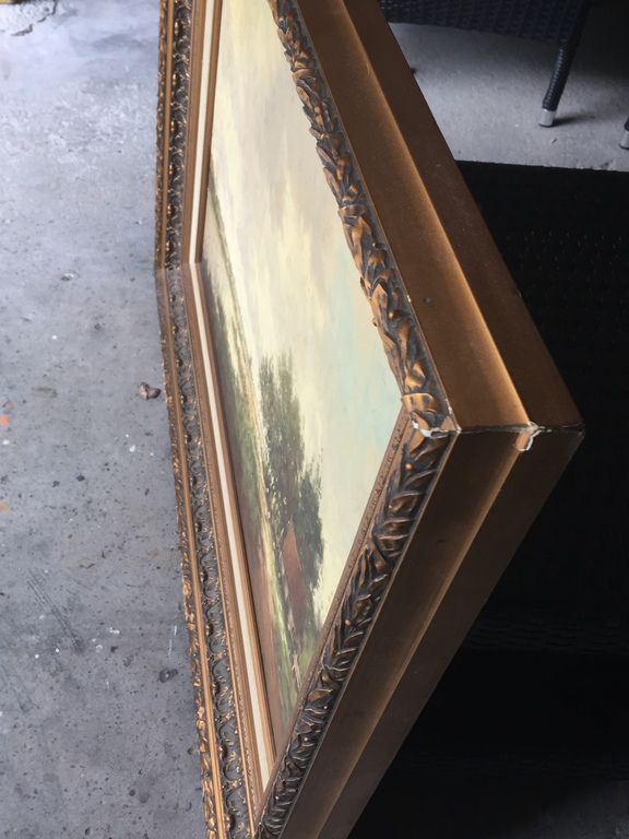 Rob de Haan Olieverfschilderij op doek Boerenlandschap kopen? Bied vanaf 150!