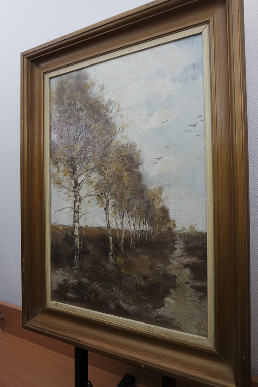 Theo Goedvriend - Bomenlandschap - olieverf op paneel - gesigneerd l.o. kopen? Bied vanaf 249!