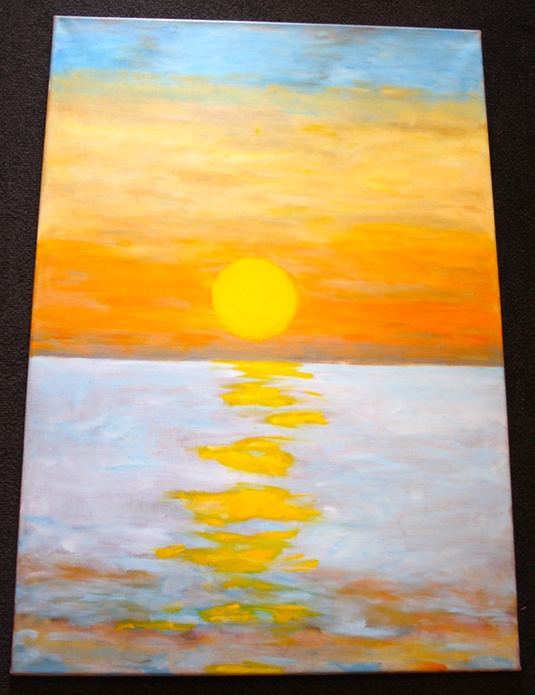Annie Goddijn, Acryl op doek, ‘Wassenaarseslag 28’ verkocht voor € 65!